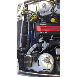 Colector de escape acero inoxidable "log style" Saab